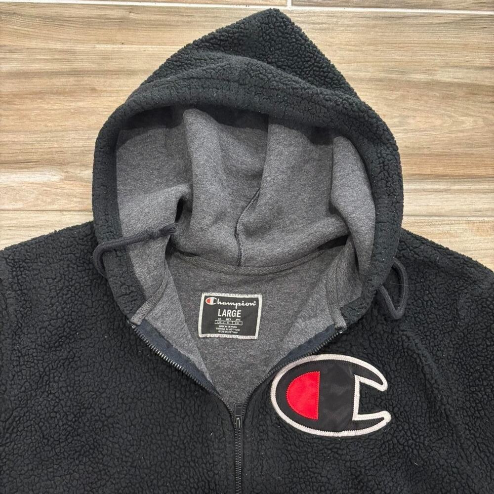 Champion Big Logo Hoodie Sz L - Picture 1 of 6
